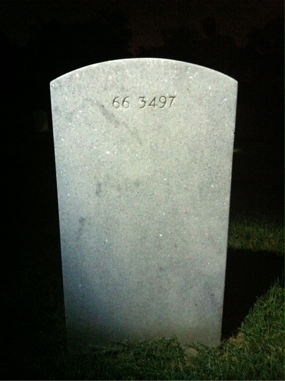 Back of headstone — Toy Caskey