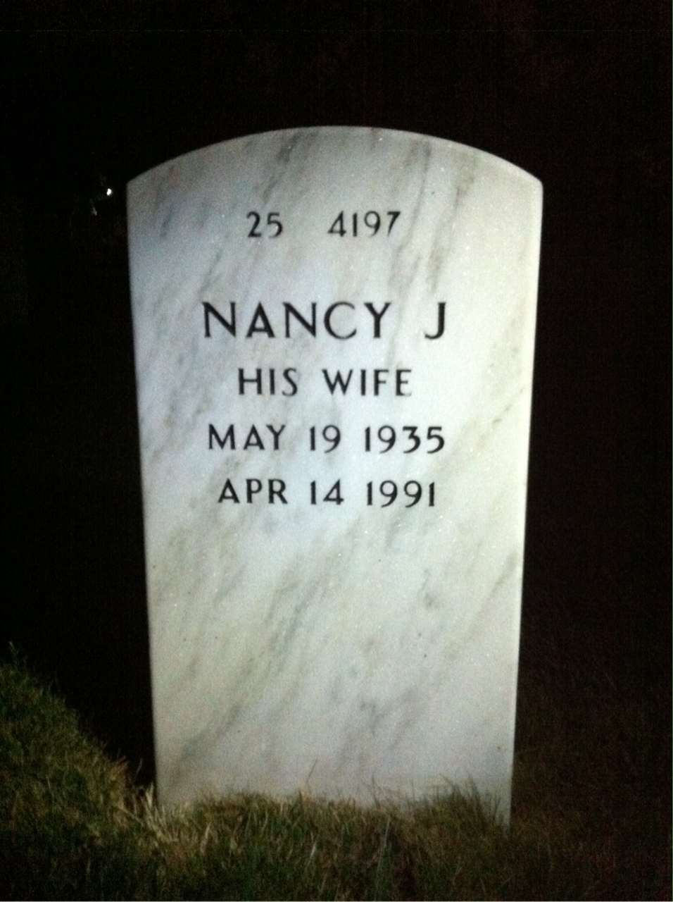 Back of headstone — Edward Cline