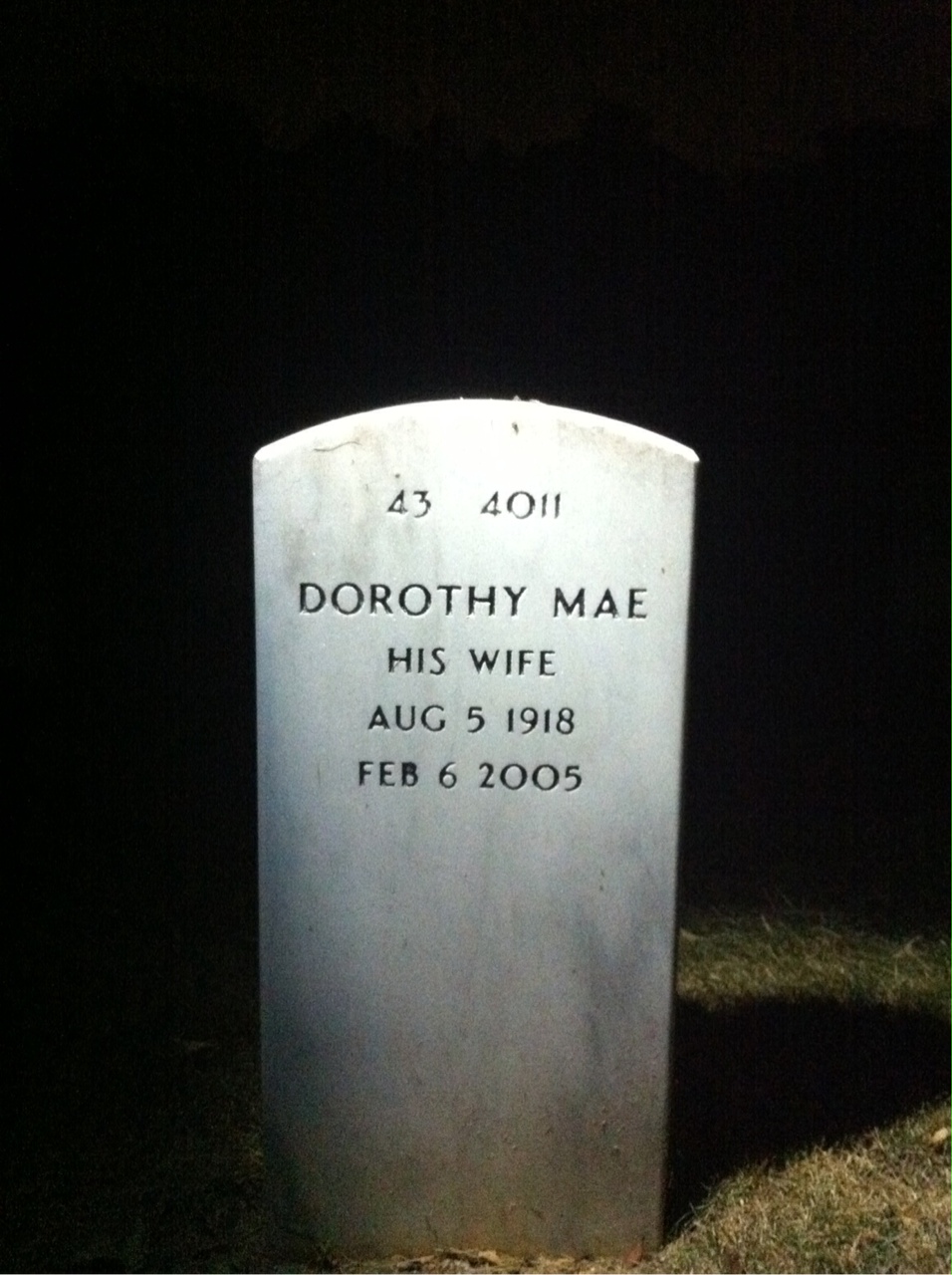 Back of headstone — Jay Banther