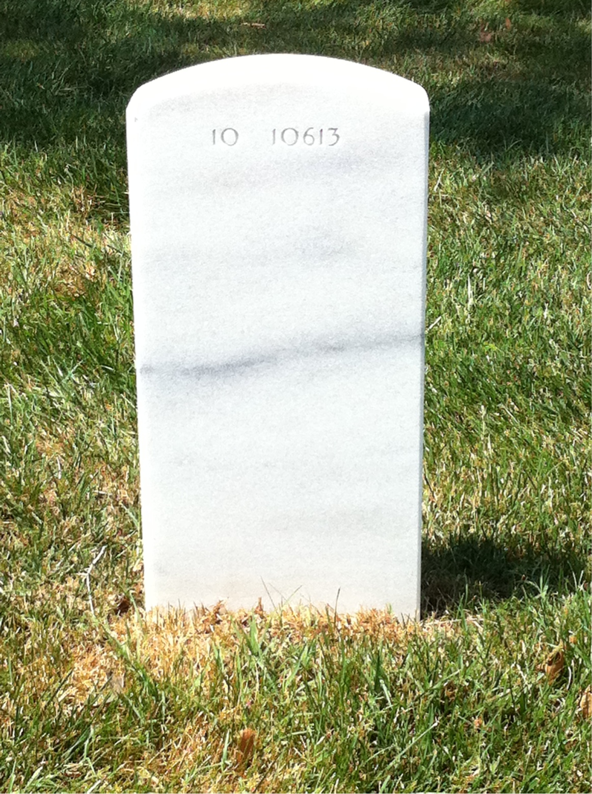 Back of headstone — Richard Arnold