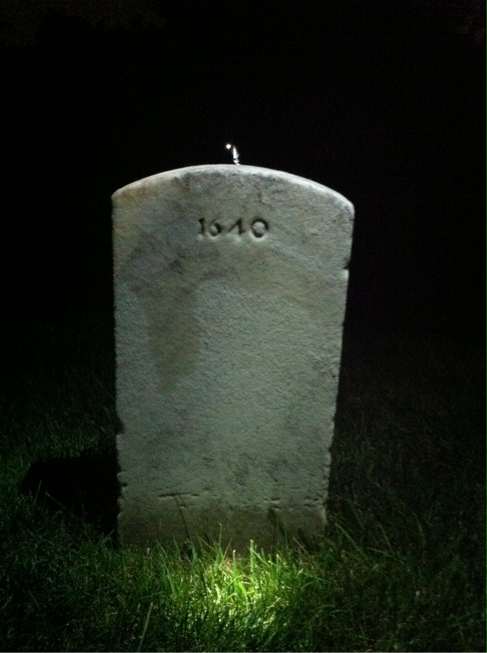 Back of headstone — Willard Adams