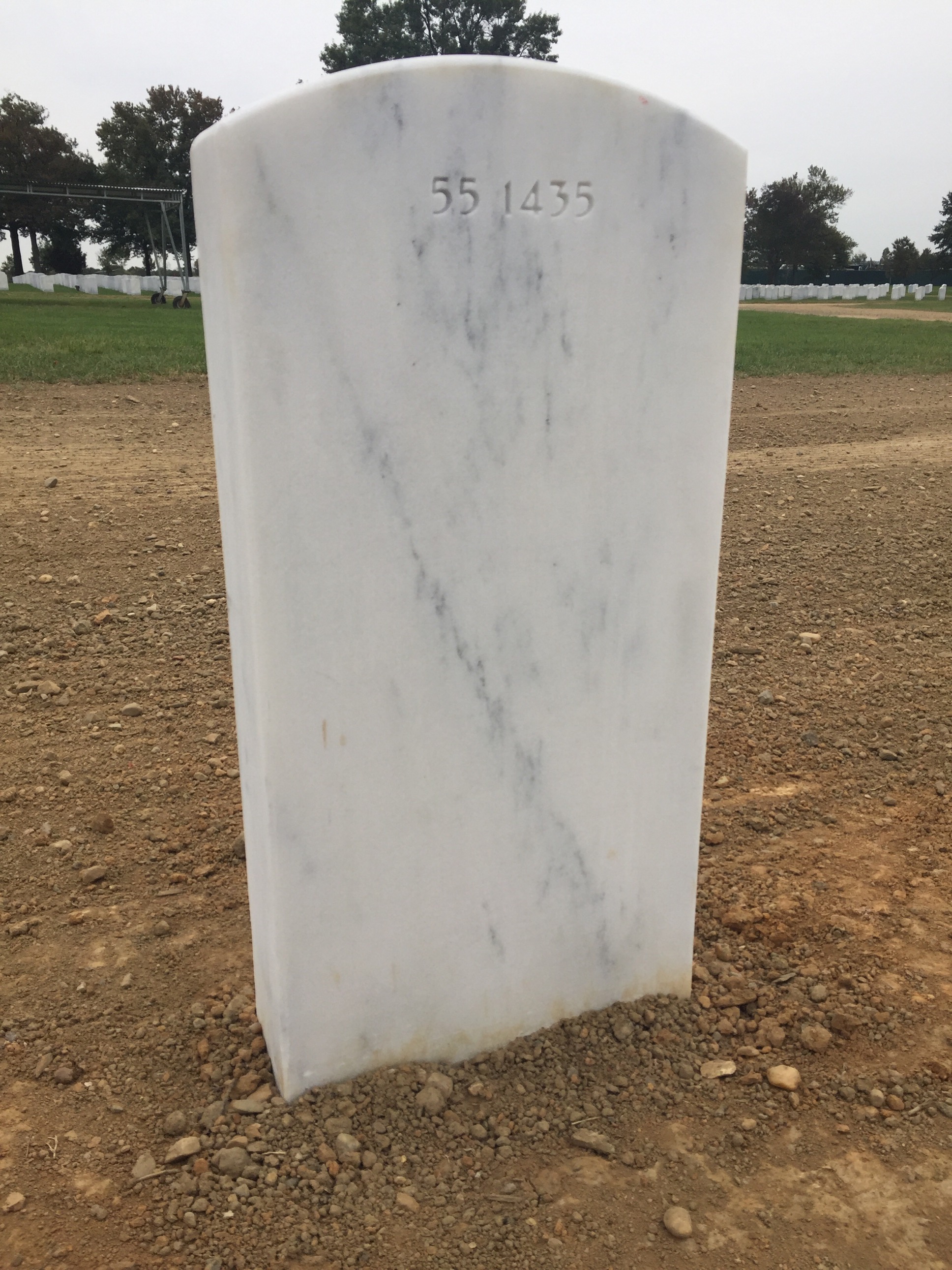 Back of headstone — Vernon Basil Sones
