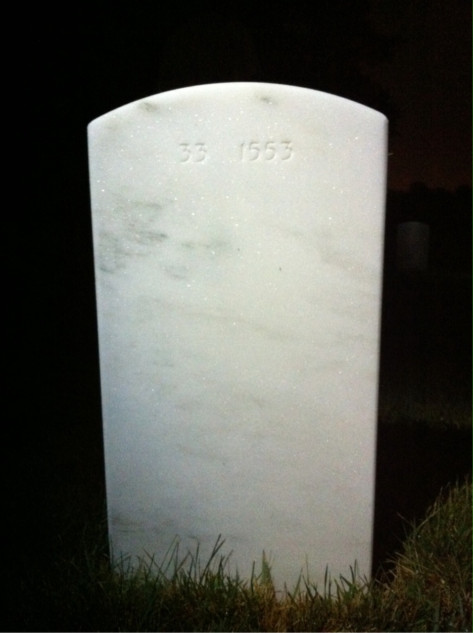Back of headstone — Paul Umstott
