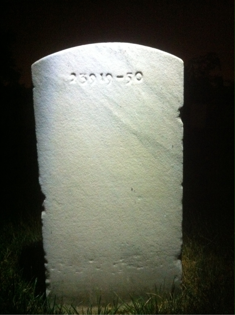 Back of headstone — William Cecil Jackson