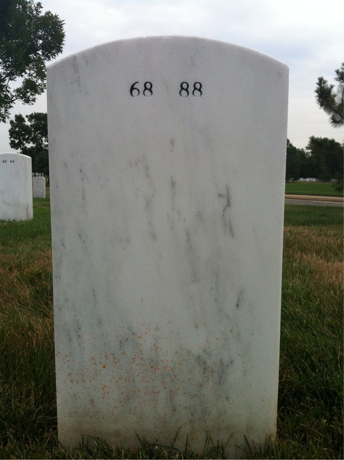 Back of headstone — Mitchell Bailey