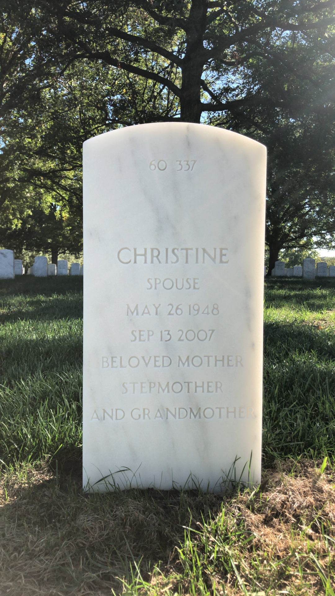 Back of headstone — Edward Abrantes