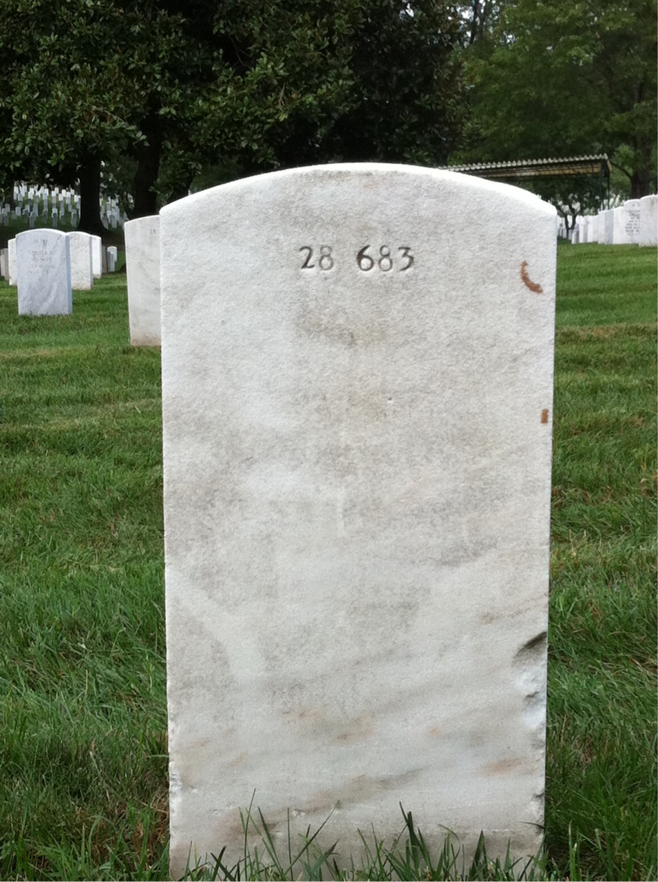 Back of headstone — William Moore