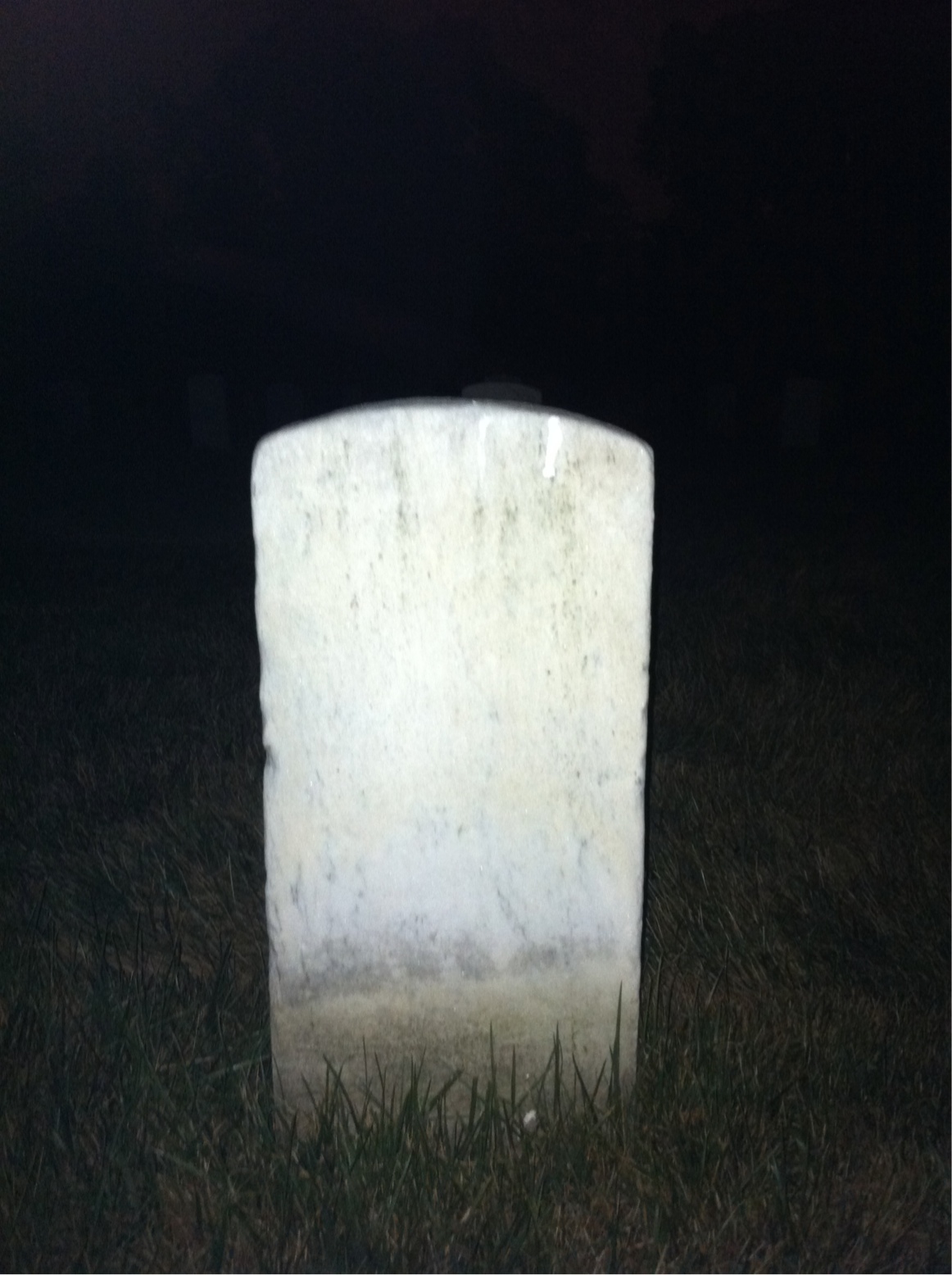 Back of headstone — Oliver Cox