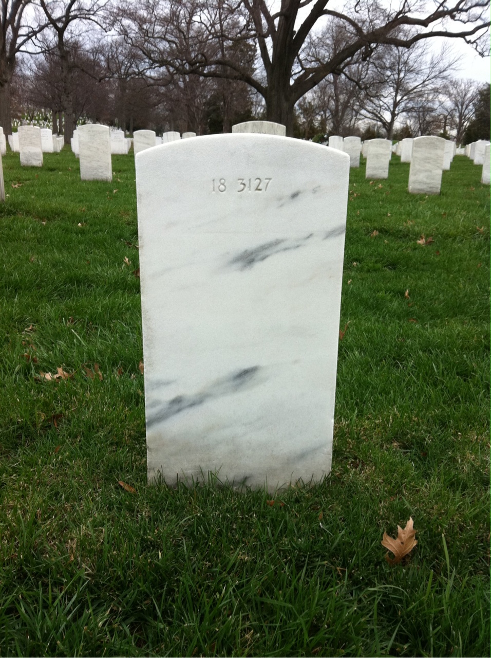 Back of headstone — Frederick Barrack