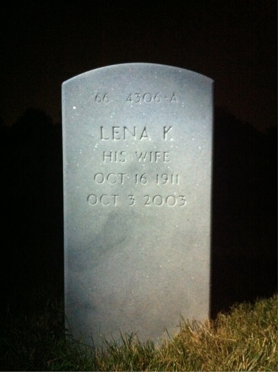 Back of headstone — Emanuel Young