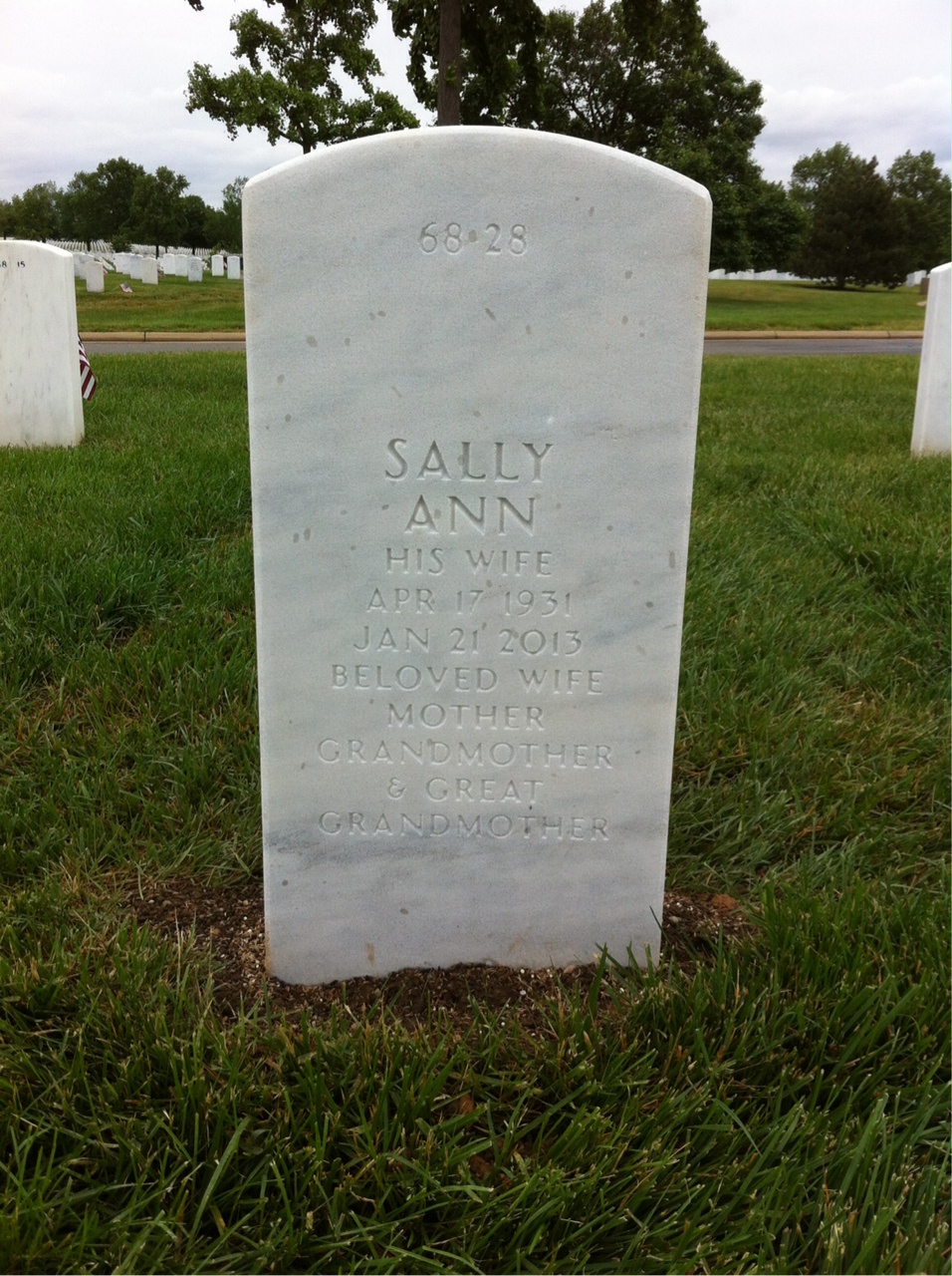 Back of headstone — George Rovitti
