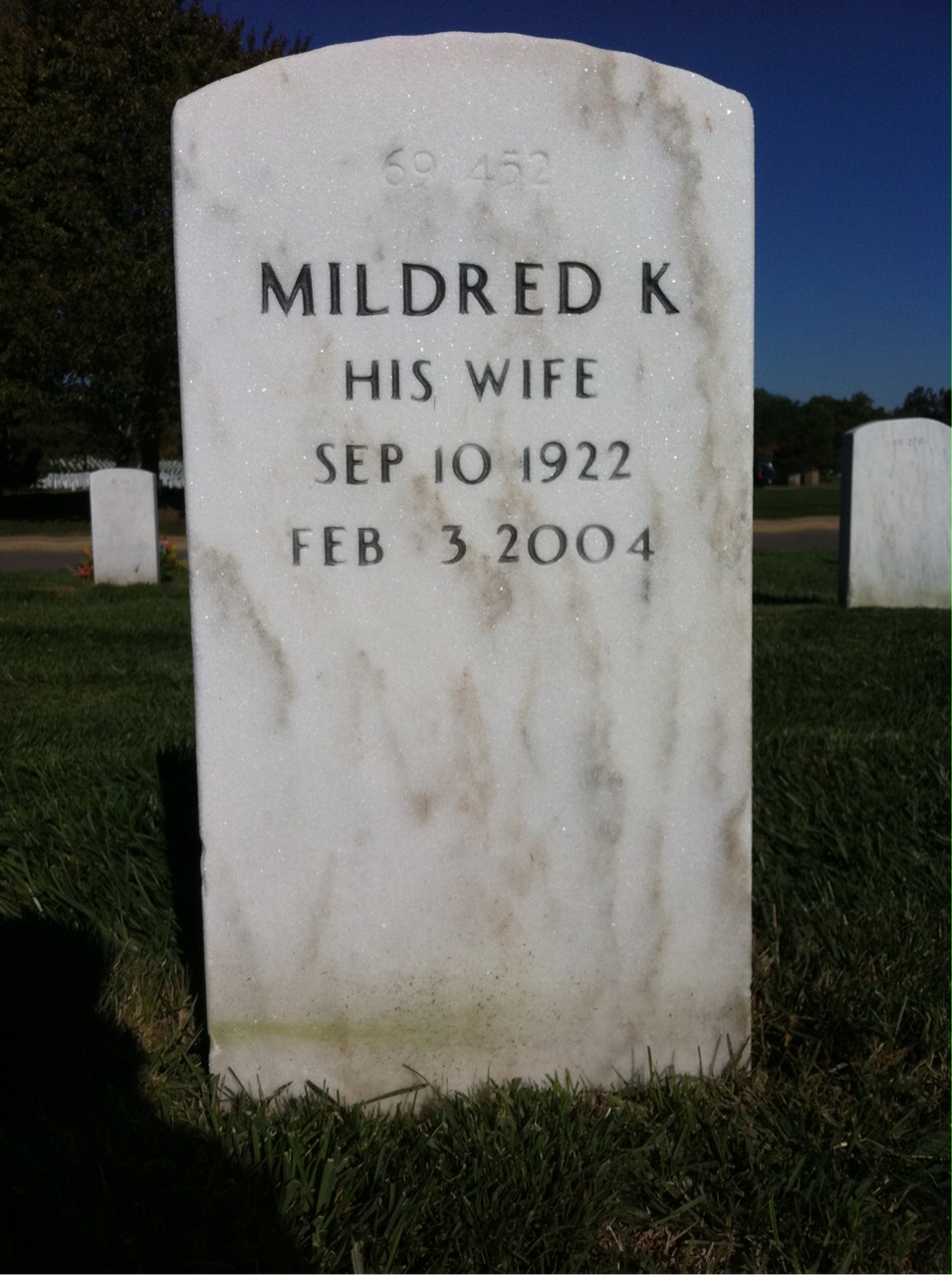 Back of headstone — John Price
