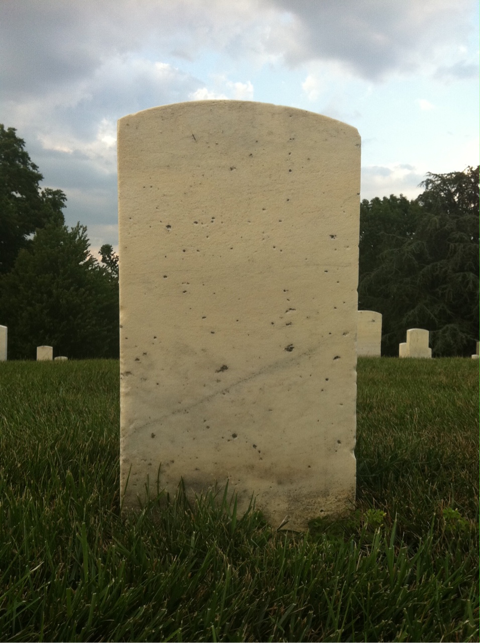 Back of headstone — John Ahlgrin