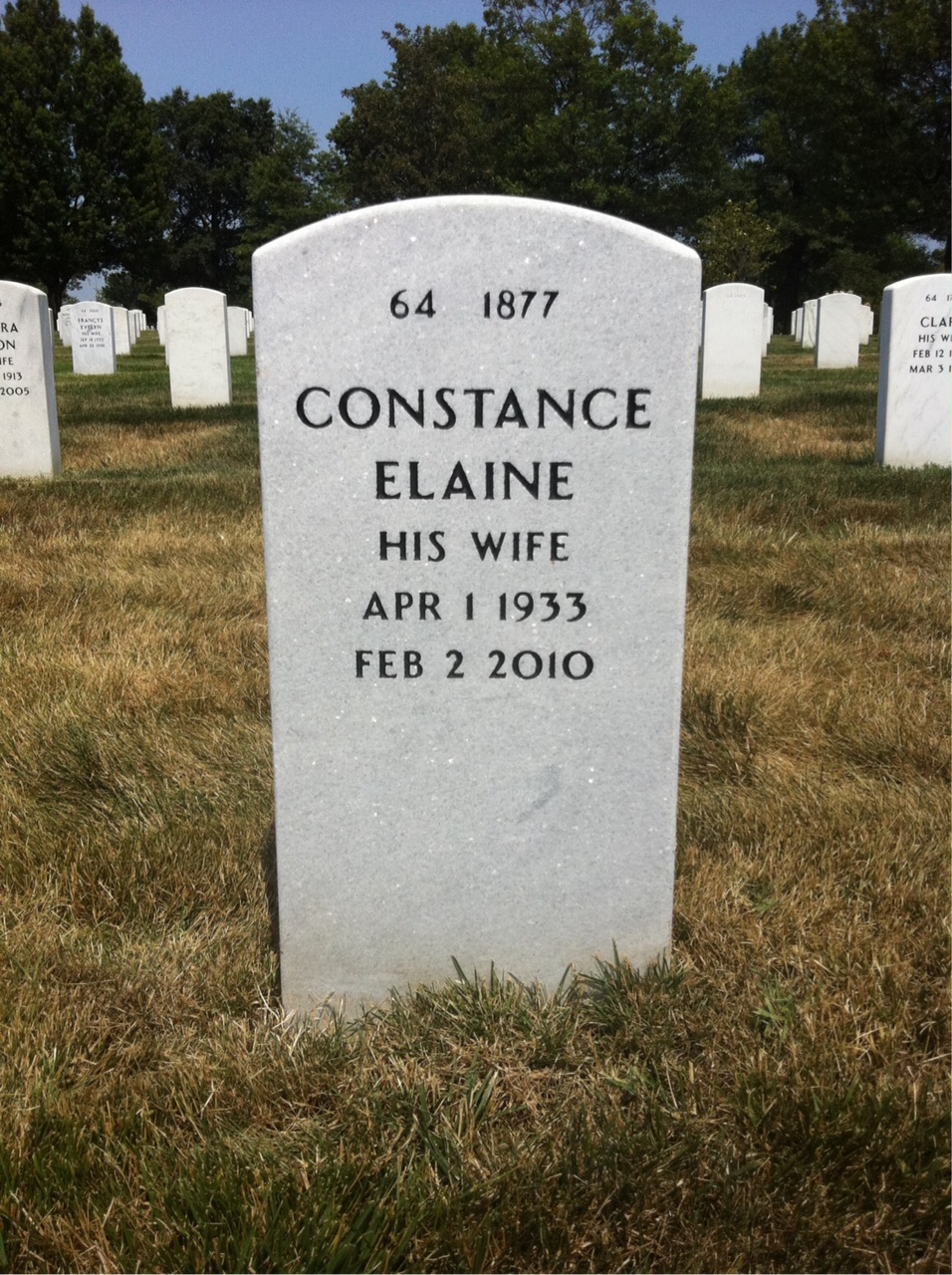 Back of headstone — James Blackmore