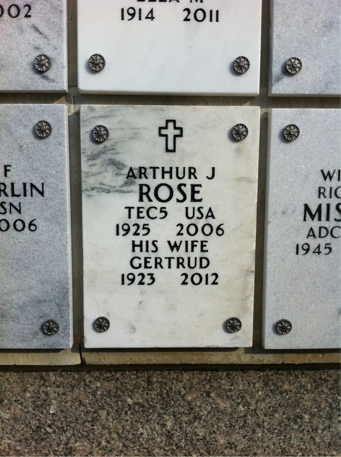 Arthur J Rose
