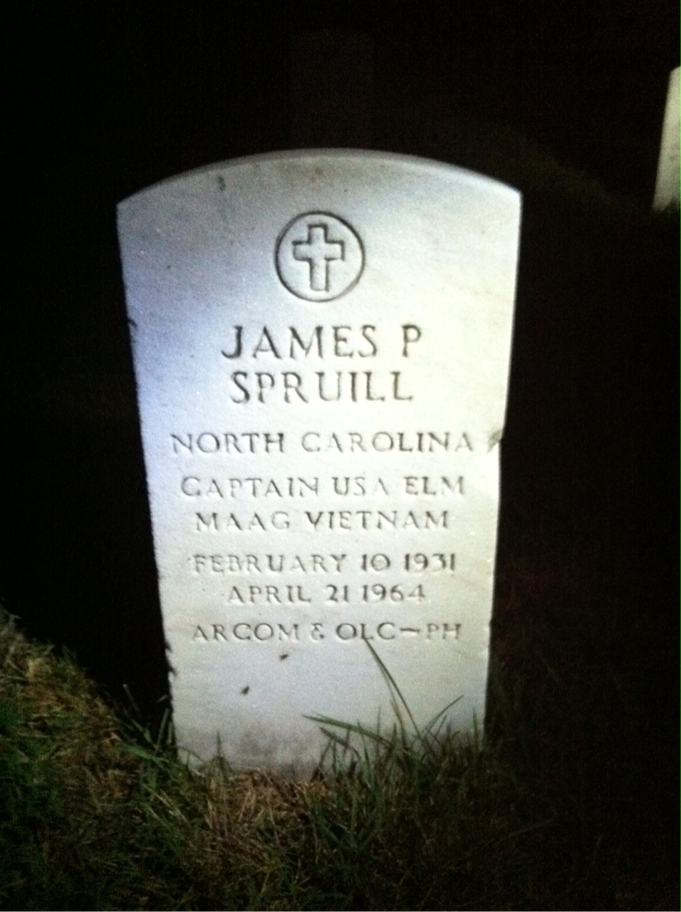 Headstone of James Polk Spruill