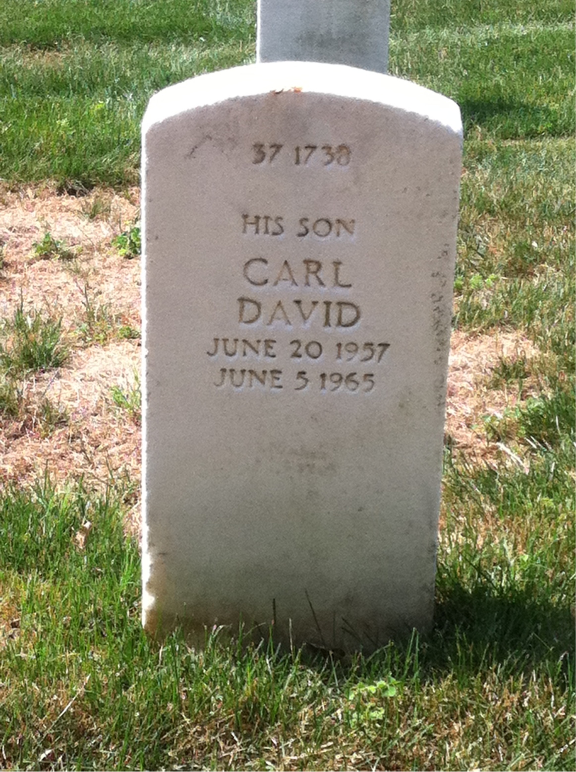 Back of headstone — Percy G Jones