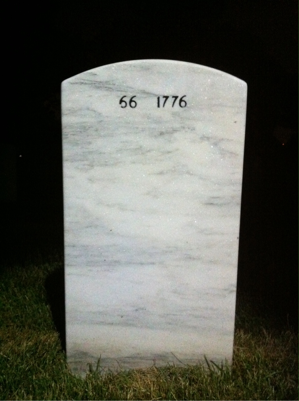 Back of headstone — John Leddon