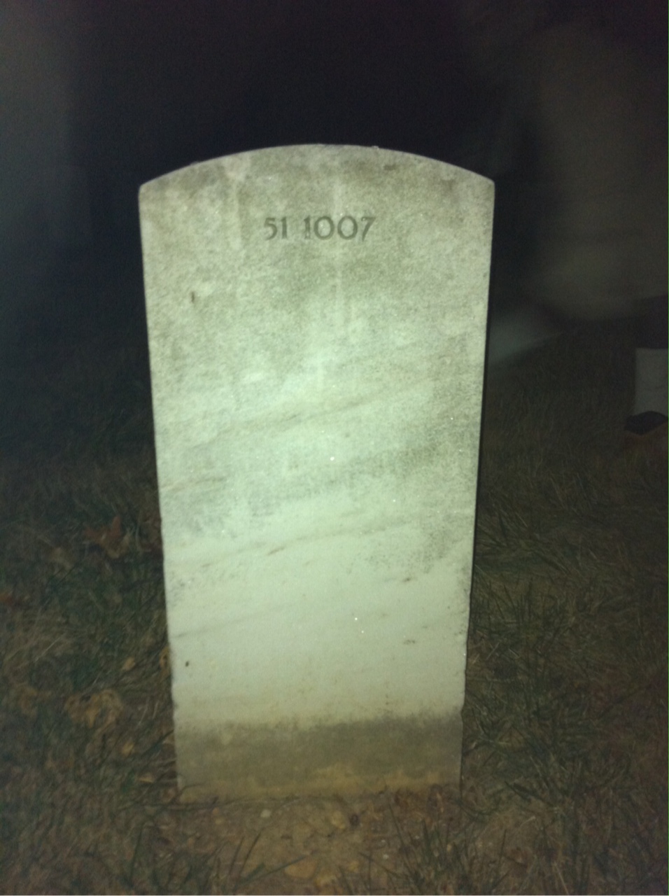 Back of headstone — Willie A Walker