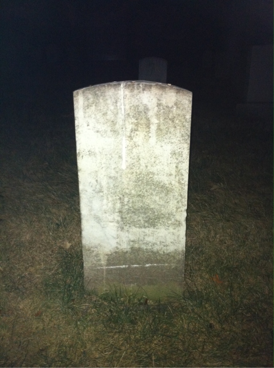 Back of headstone — James Boggis
