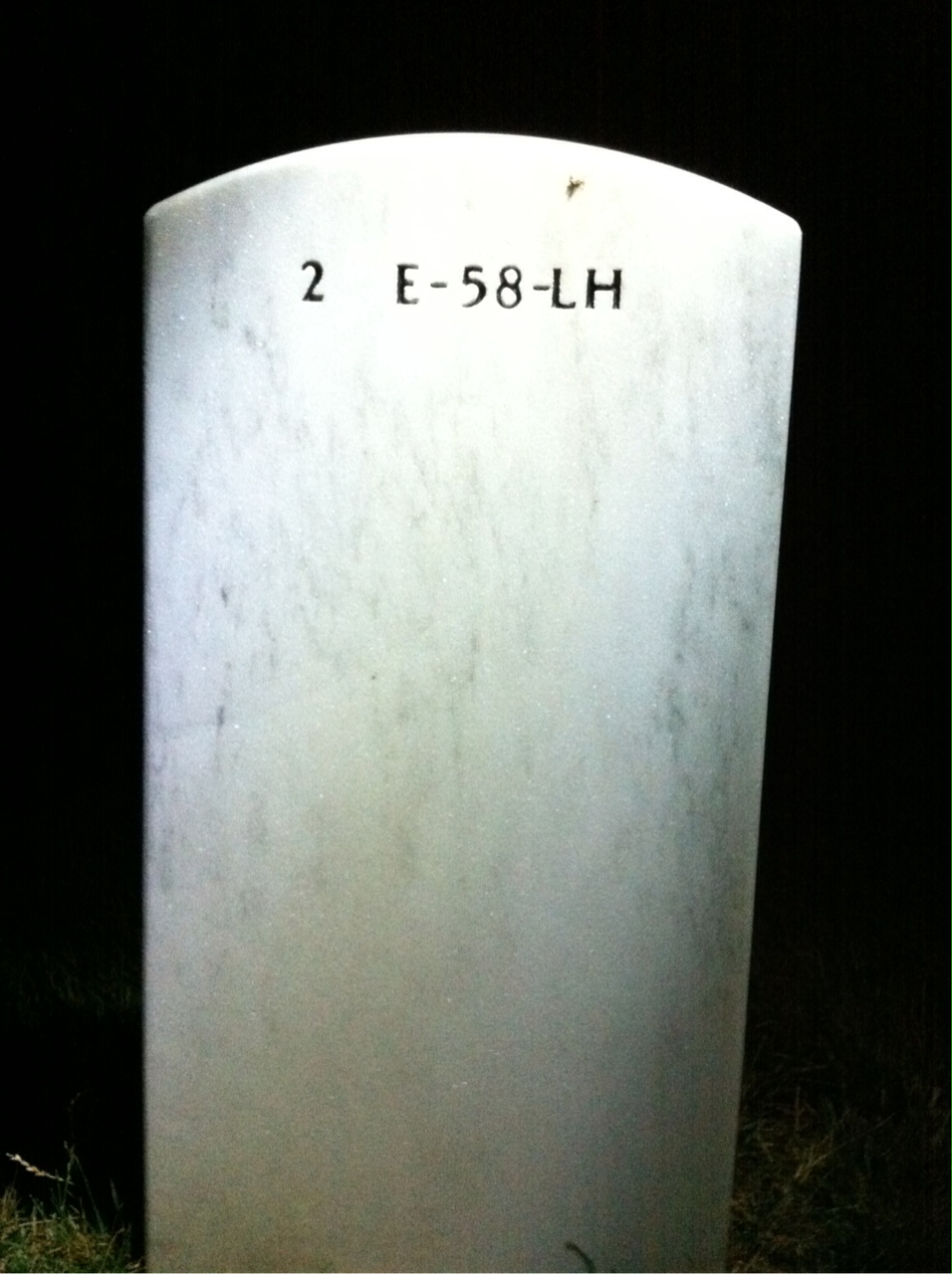 Back of headstone — Lyle Shaw