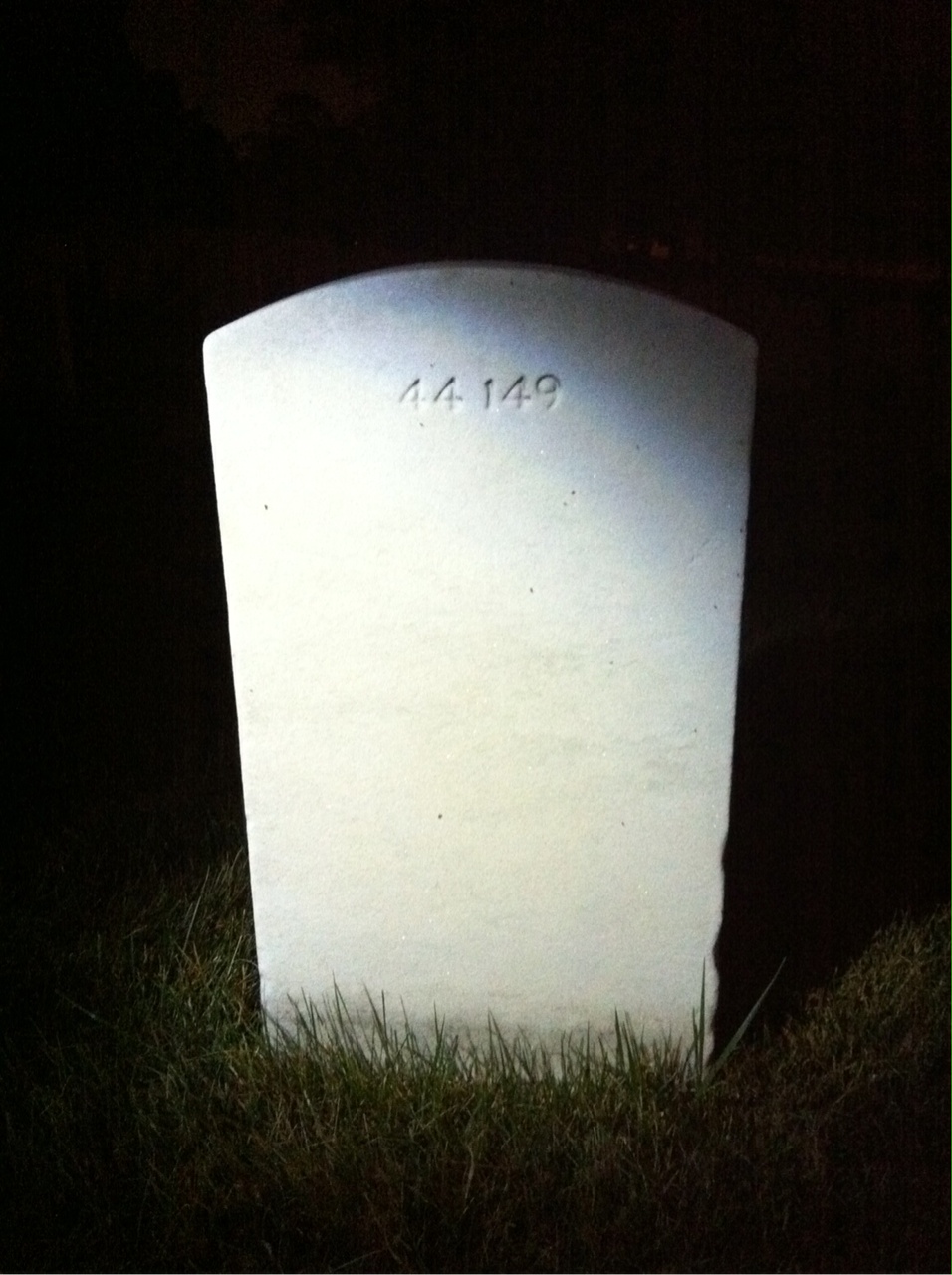 Back of headstone — Lee Montgomery