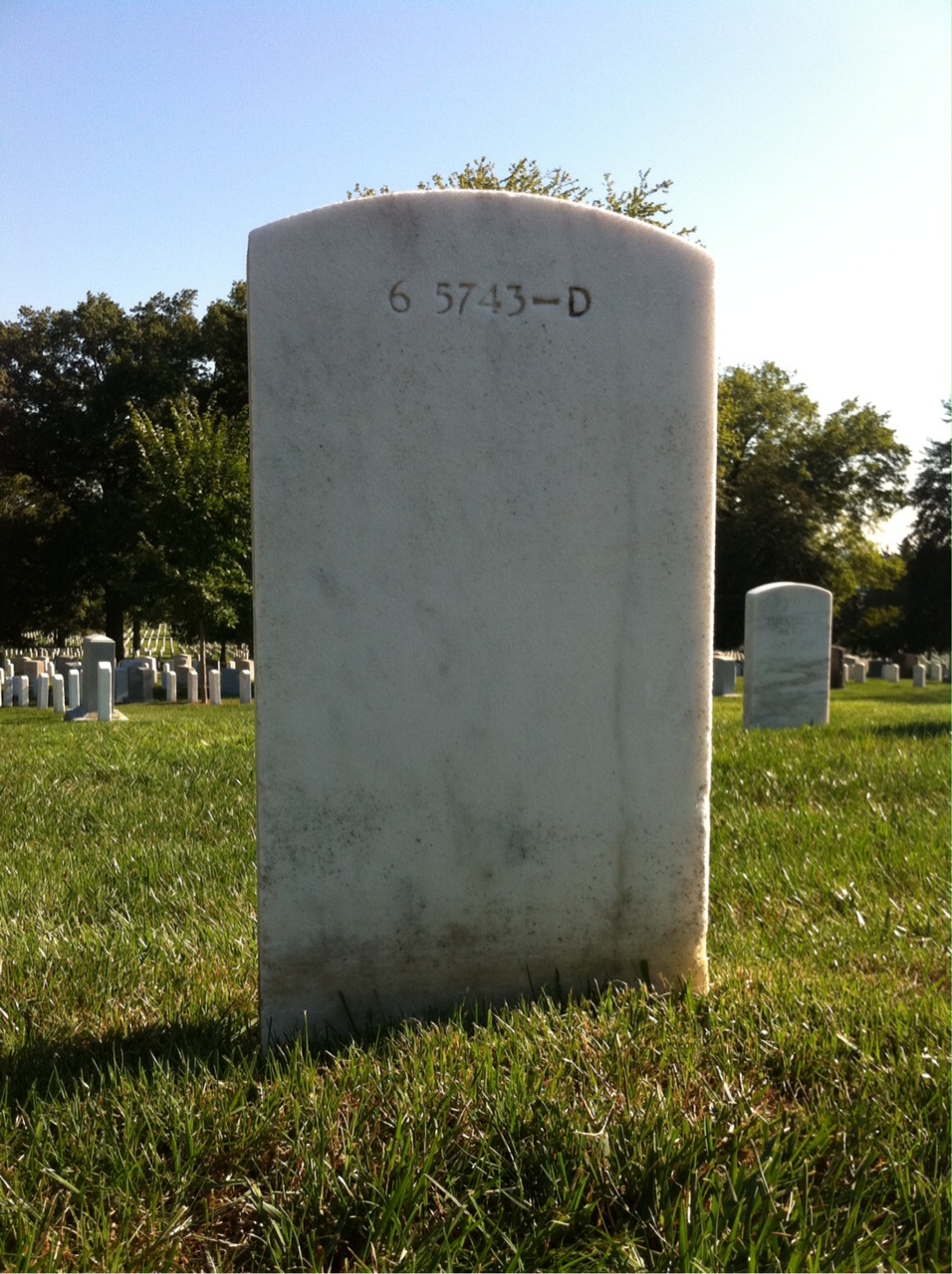 Back of headstone — William Kenneth Mcquigg