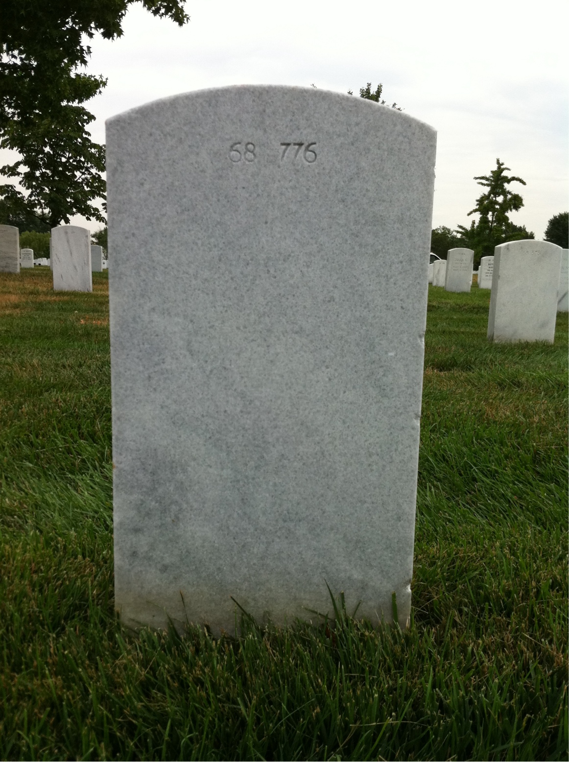 Back of headstone — William F Pollacco