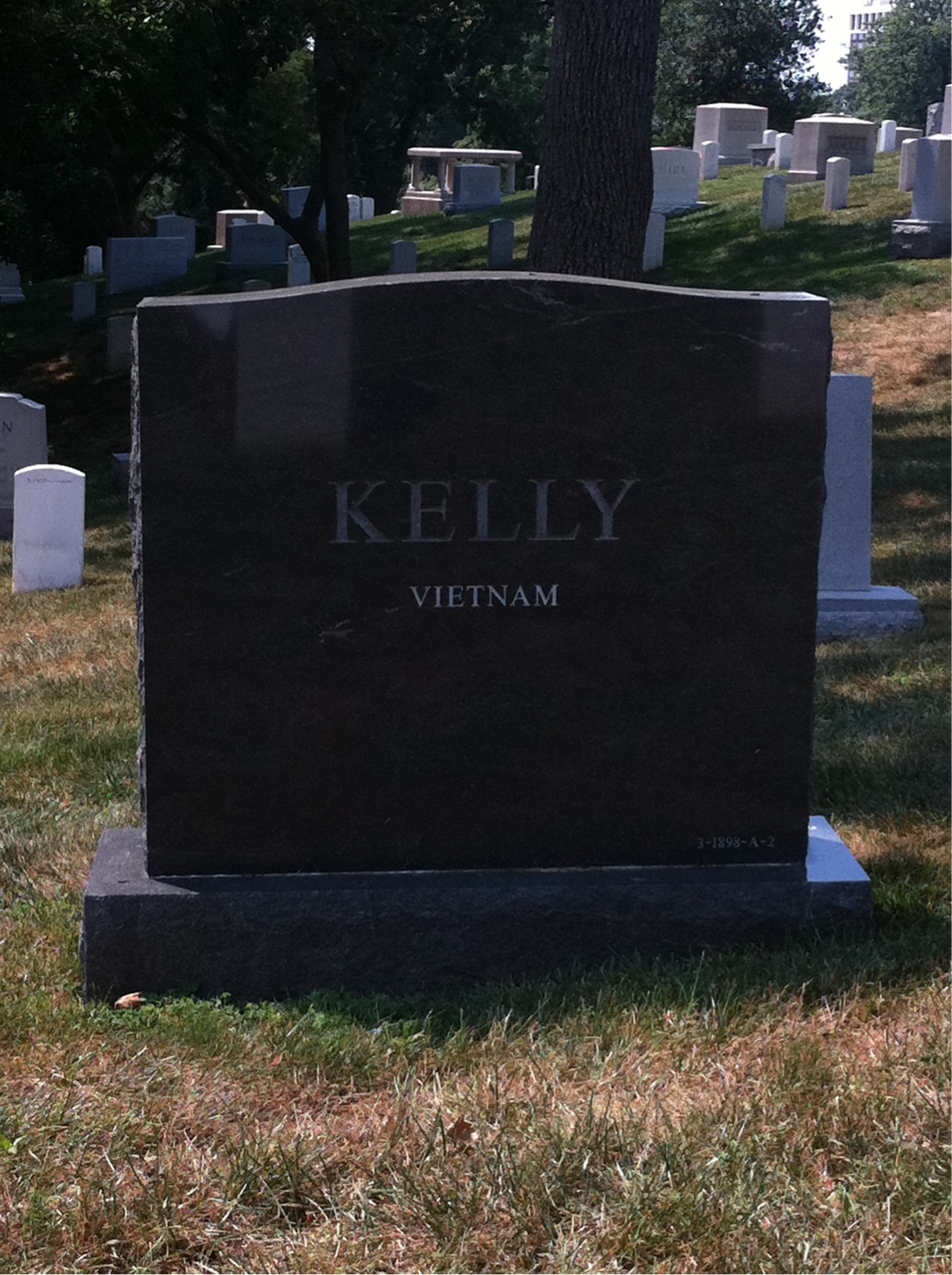 Back of headstone — James Kelly