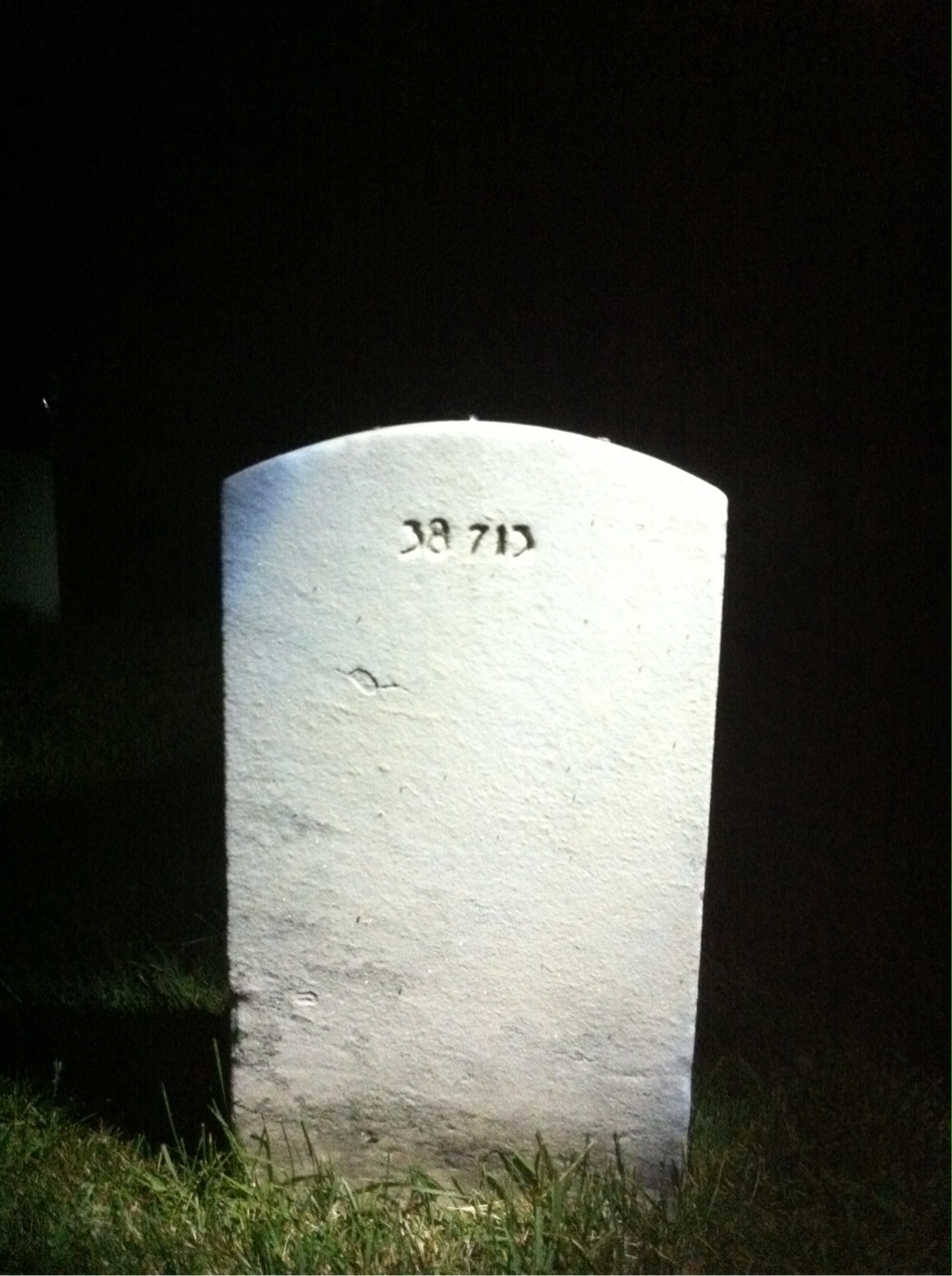 Back of headstone — John Blake