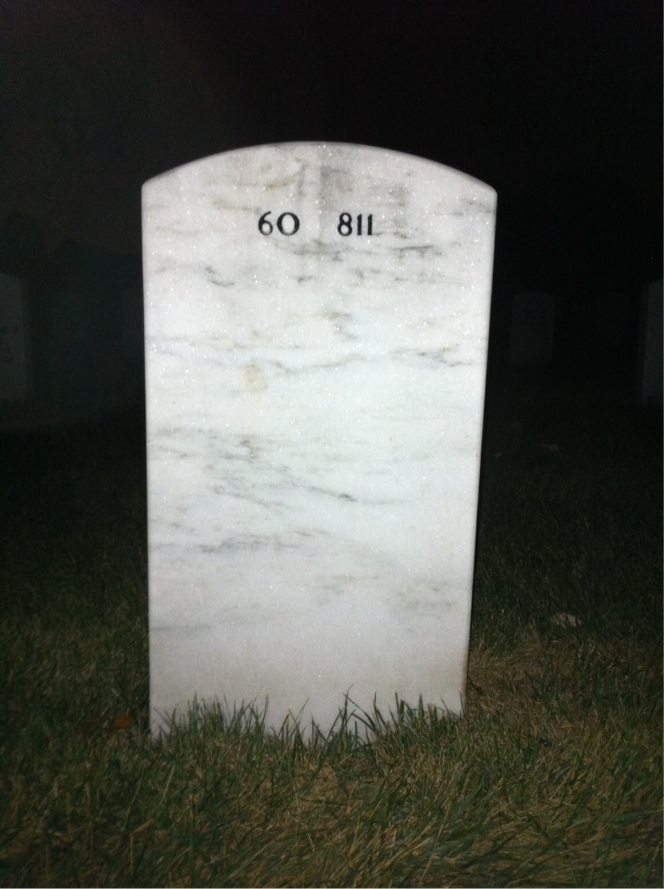Back of headstone — Howard Burns