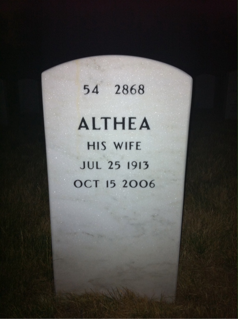 Back of headstone — Charles Molitor