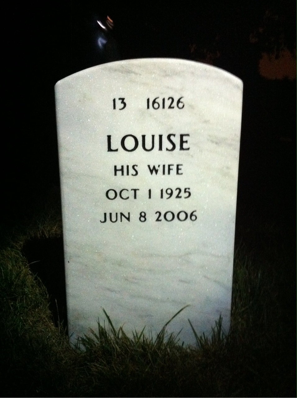 Back of headstone — Eddie Wright