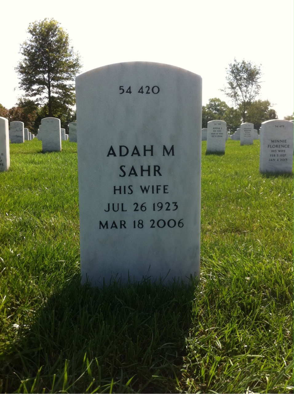 Back of headstone — Robert Loe