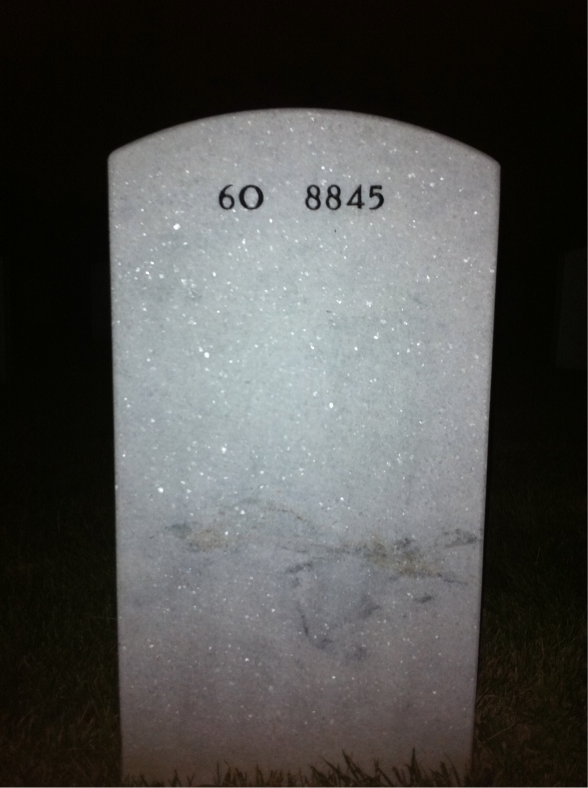 Back of headstone — Casey Watters