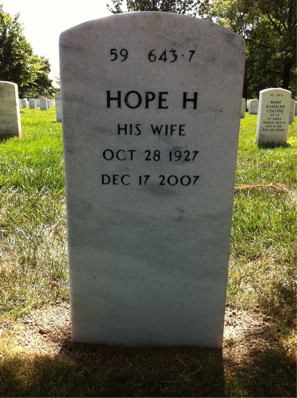 Back of headstone — Andy Lipscomb