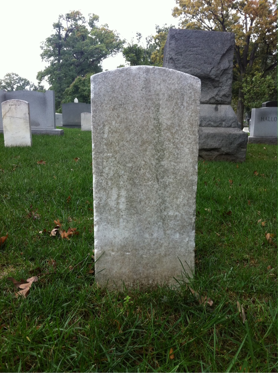 Back of headstone — Alson Baily