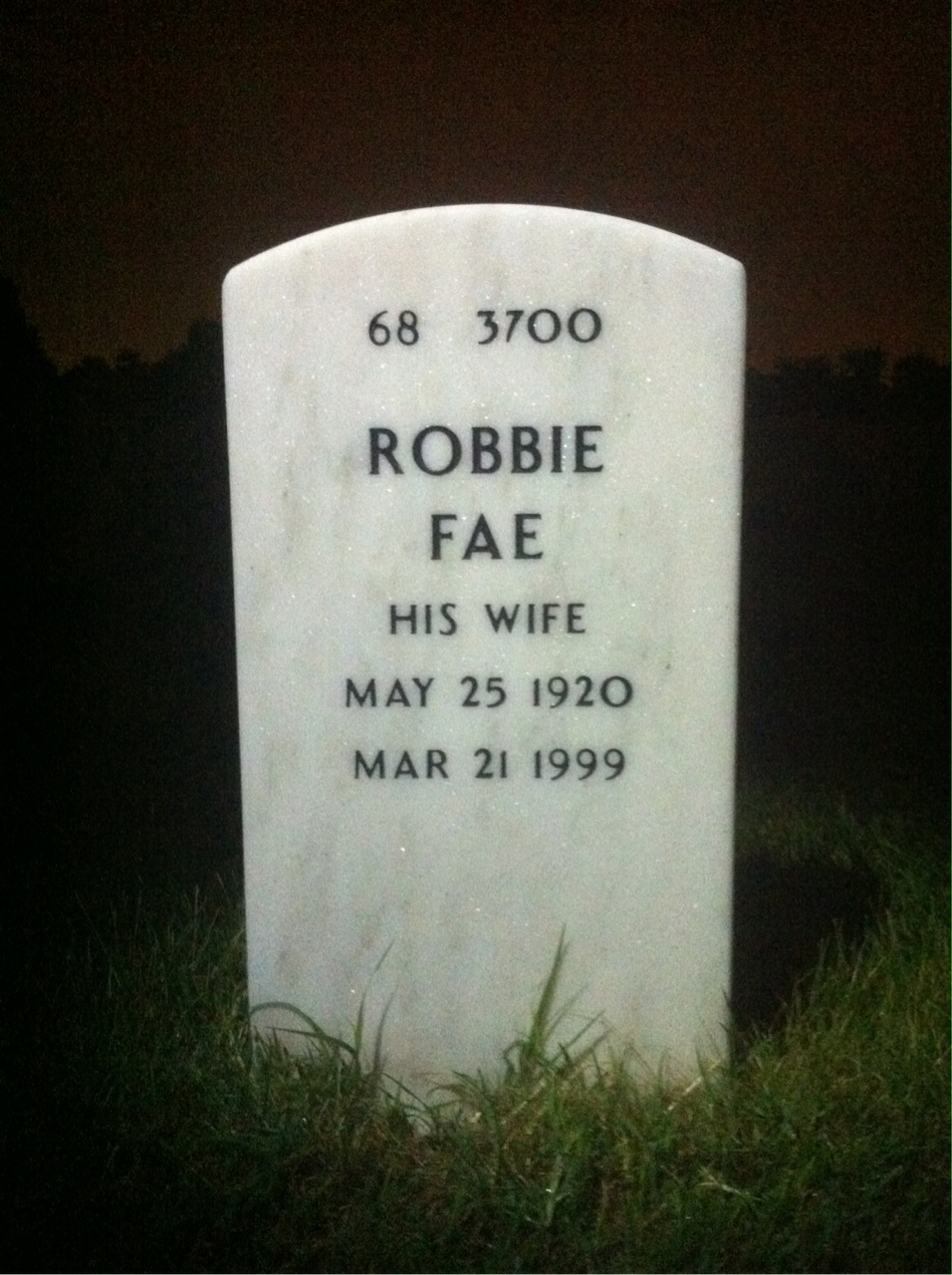Back of headstone — Millard Engen