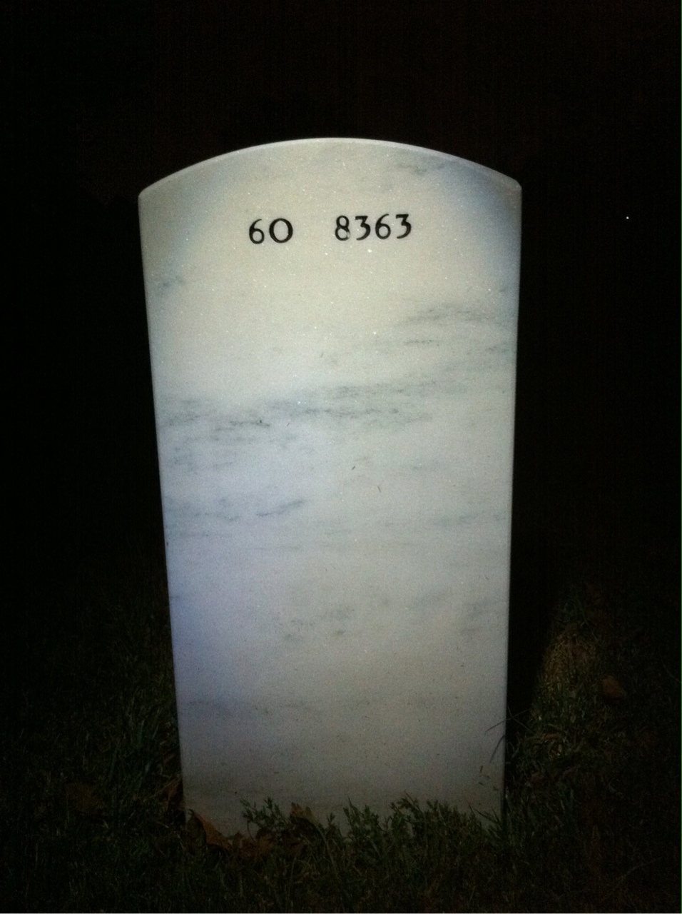 Back of headstone — Harold Dechon