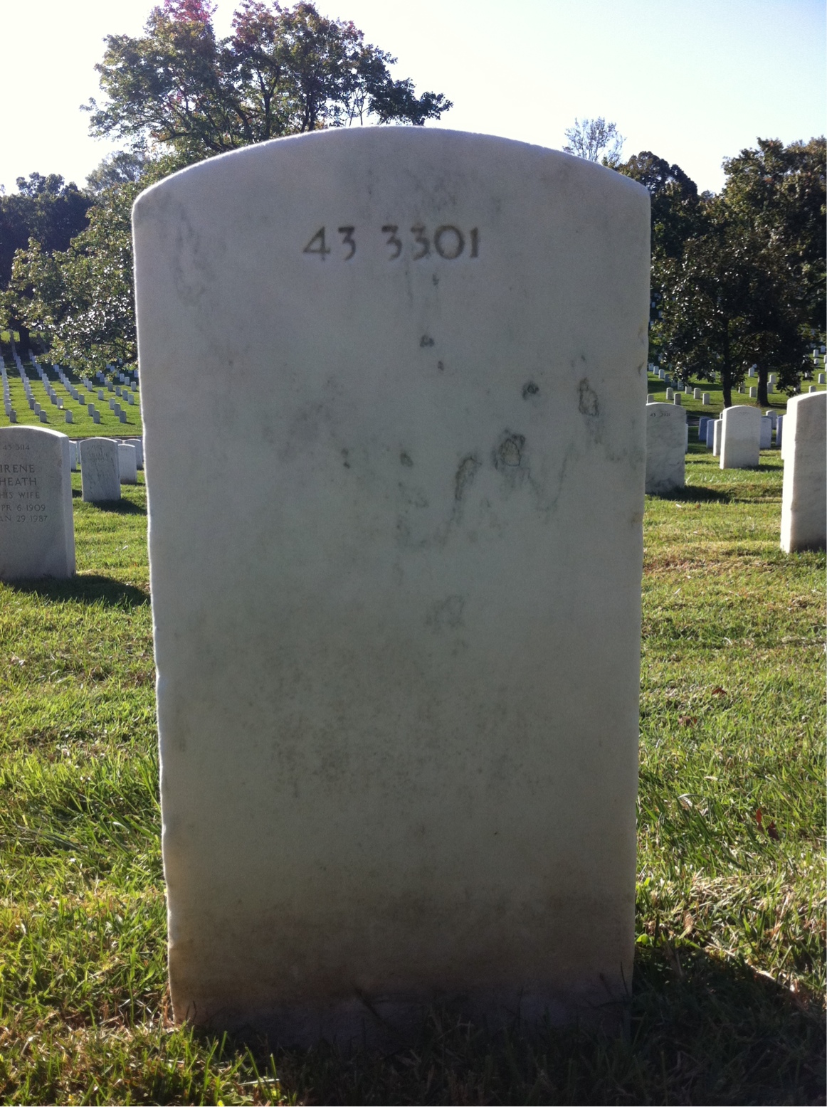 Back of headstone — Ronald Bostwick