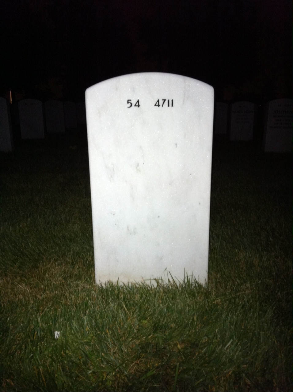 Back of headstone — Ronald Dickinson
