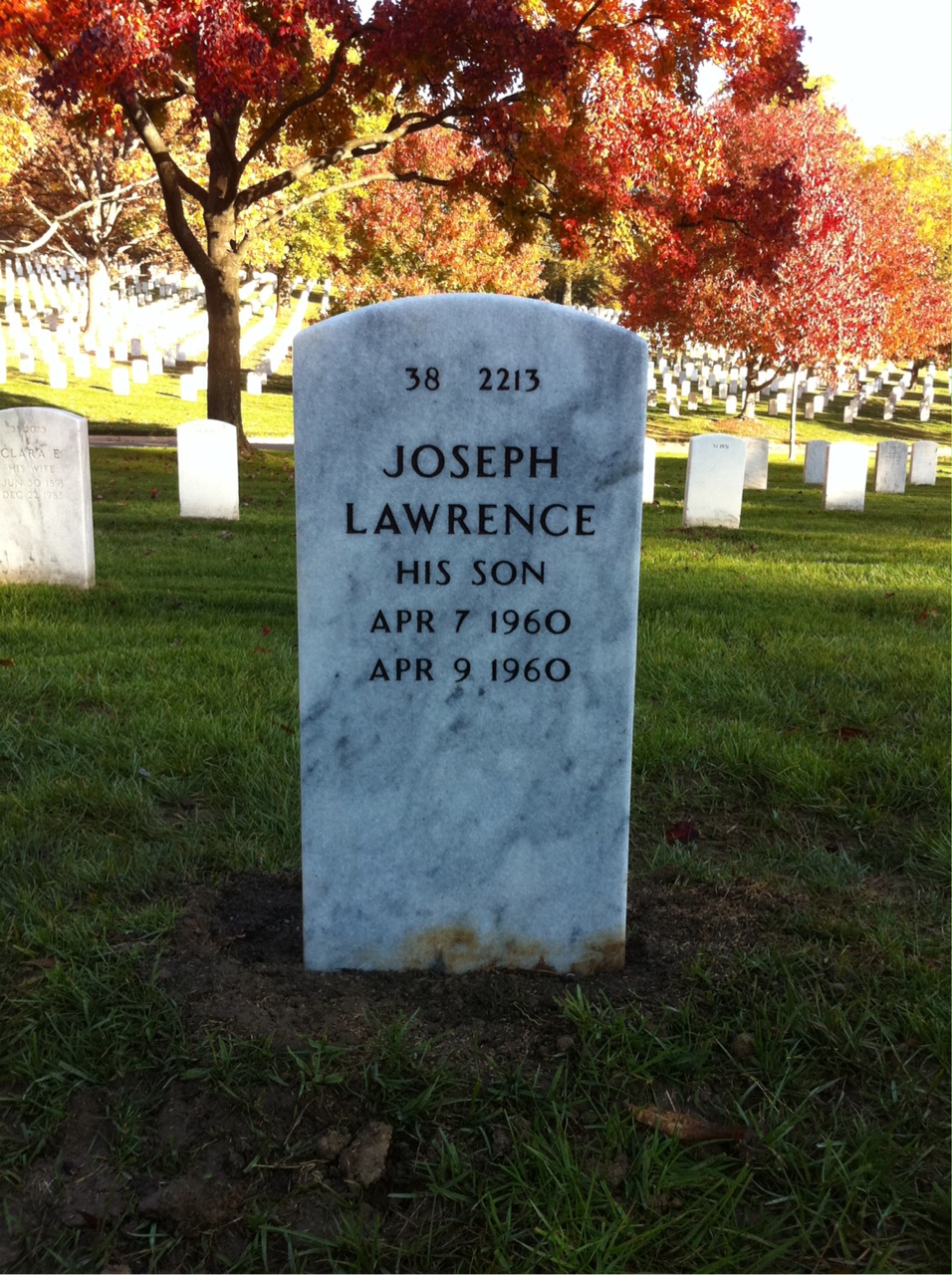 Back of headstone — Lawrence Dittman