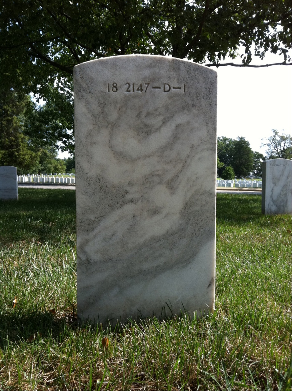 Back of headstone — John Akula