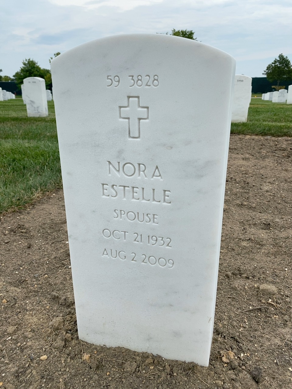 Back of headstone — John Hook