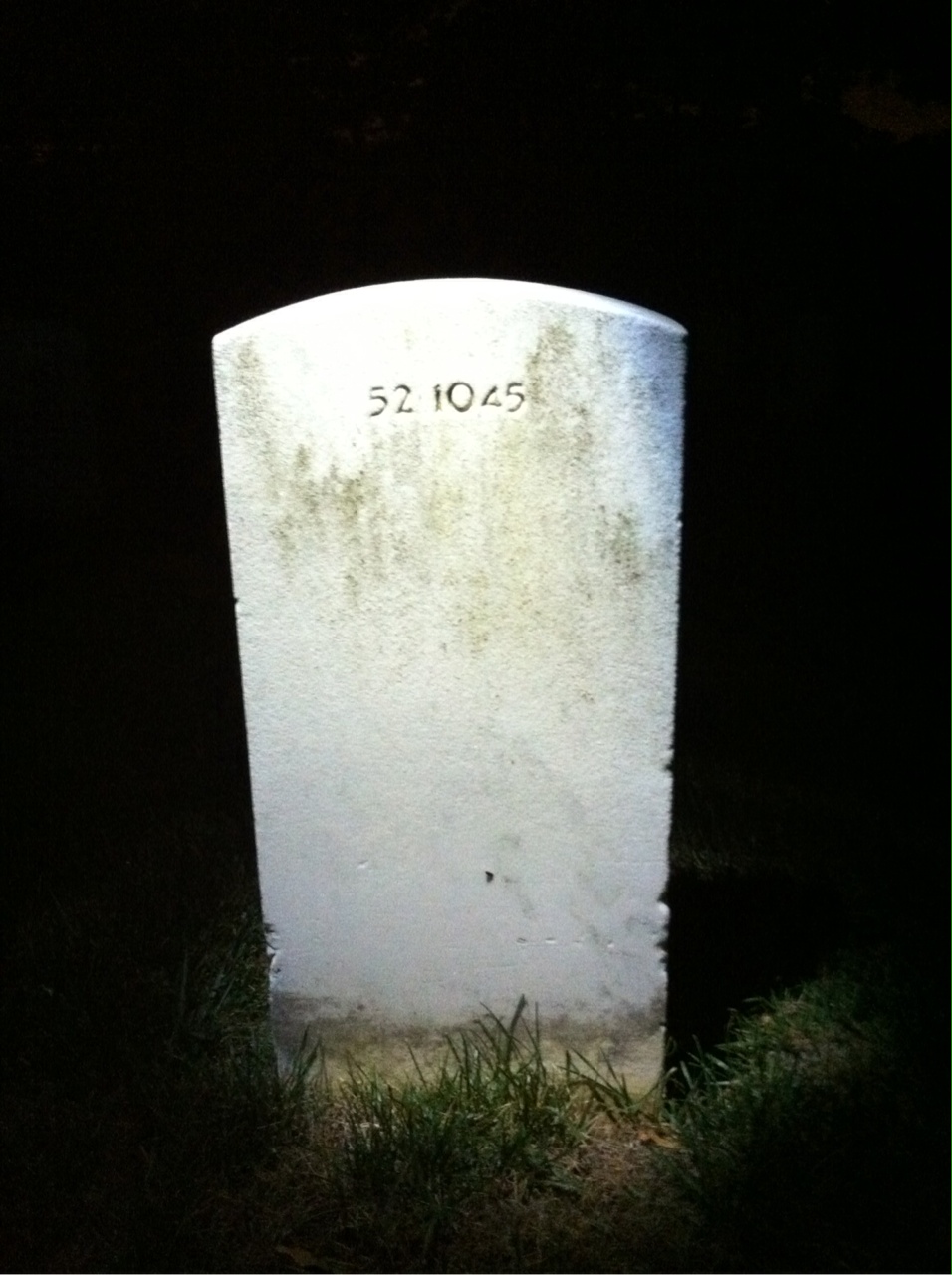 Back of headstone — Joseph Collins