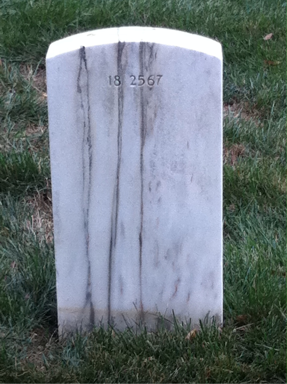 Back of headstone — Floyd Barrett