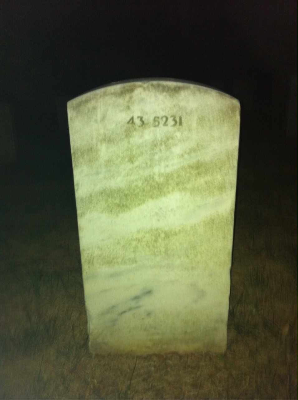 Back of headstone — William Brown