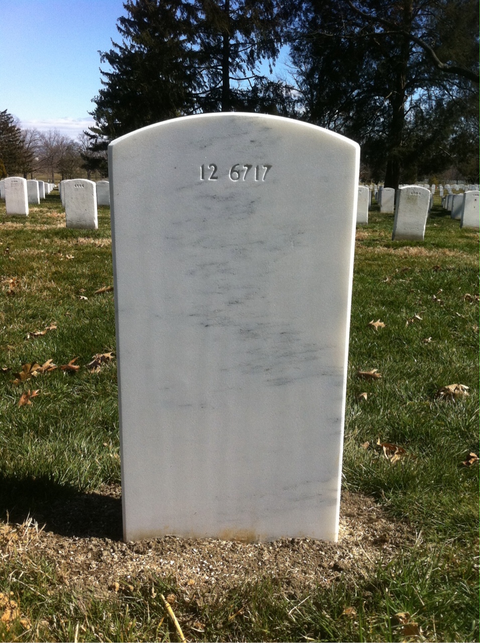 Back of headstone — Grace Mueller