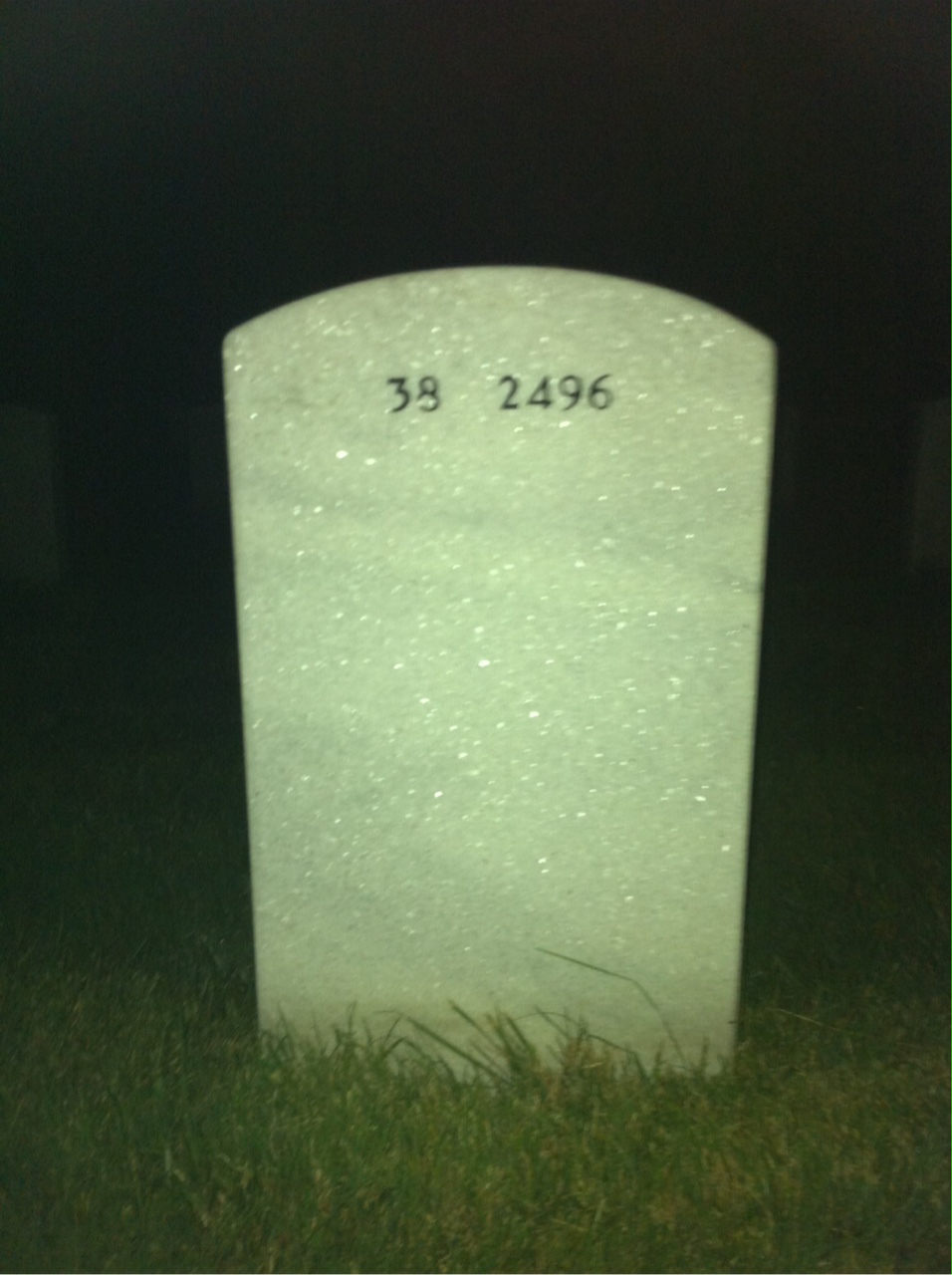 Back of headstone — Carl West