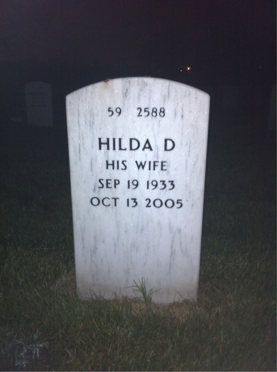 Back of headstone — Arthur King